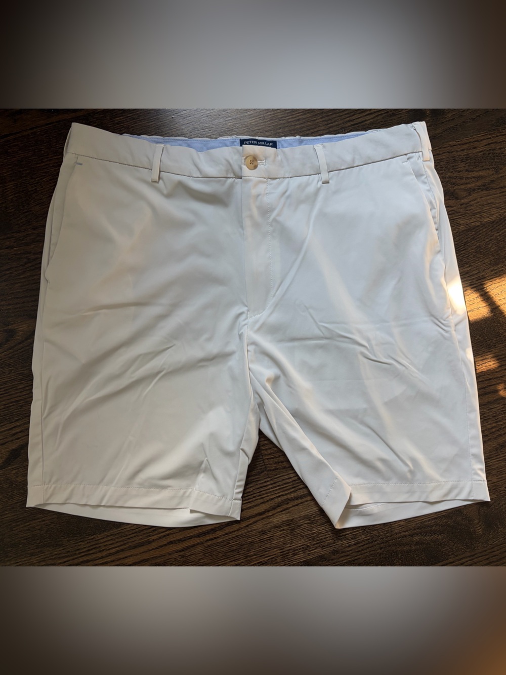 Peter Millar White/Cream Men's Performance Chino Shorts
